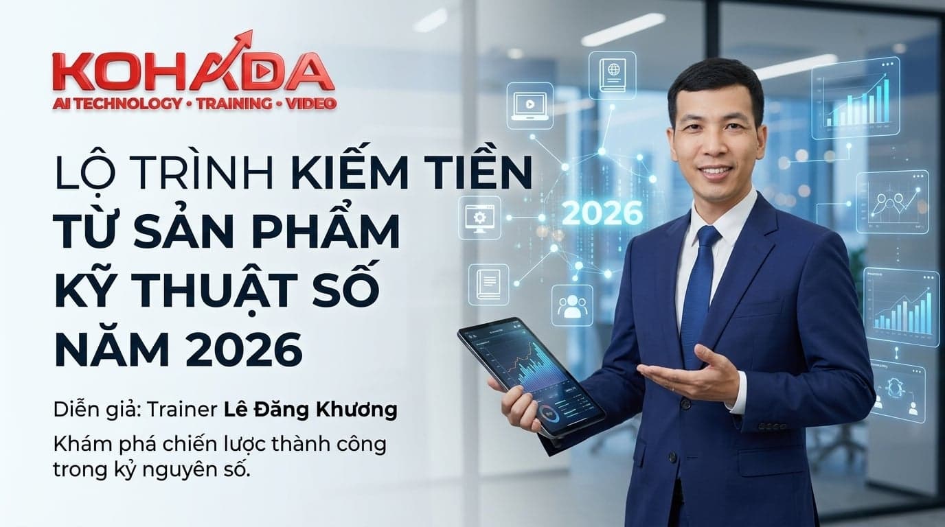 Lộ Trình Kiếm Tiền Từ Sản Phẩm Số 2026 — Trainer Kết nối giáo dục